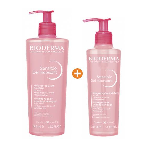 BIODERMA SENSITIVE GEL 500`ML+SENSITIVE GEL 200`ML FREE